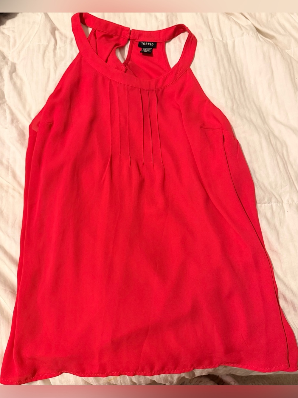 torrid Bright Pleated Halter Tank Top